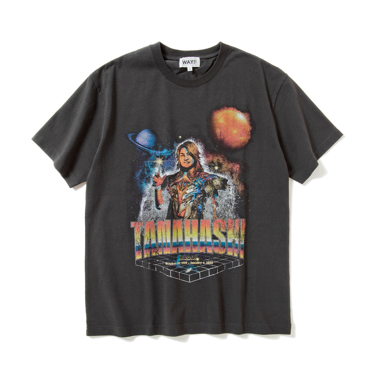 HIROSHI TANAHASHI HIROSHI TANAHASHI Tee by WAYP MUSIC 棚橋弘至 棚橋弘至 Tシャツ by ウェイプ ミュージック w-10052【メンズ Tシャツ 半袖 コラボ 受注生産 26SS】
