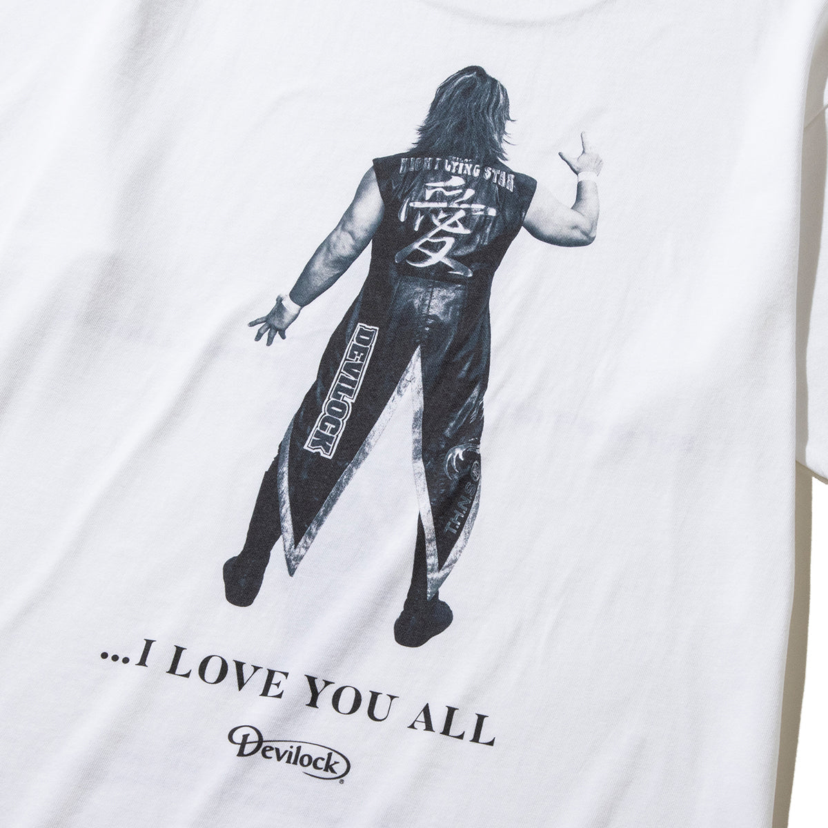 HIROSHI TANAHASHI DEVILOCK 棚橋弘至 T-SHIRT 棚橋弘至 デビロック 棚橋弘至 Tシャツ DVLCKTH01【メンズ Tシャツ 半袖 コラボ 受注生産 26SS】