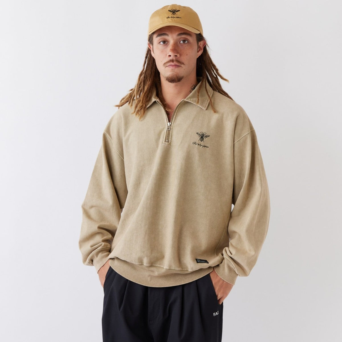 FAT FACIDUP エフエイティー ファシダップ F32610-CT07【メンズ ハーフジップカットソー ビッグシルエット 26SS】