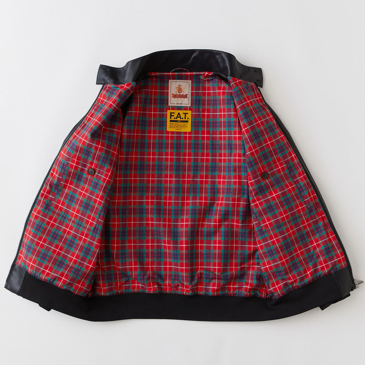 FAT FARACUTA エフエイティー ファラクータ F32610-JK01【メンズ リブブルゾン レザーブルゾン ジップジャケット ショート丈 アウター 秋冬 26SS】