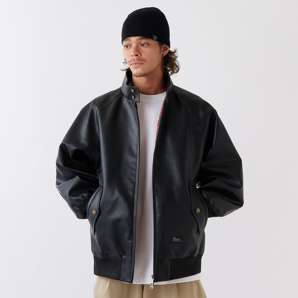 FAT FARACUTA エフエイティー ファラクータ F32610-JK01【メンズ リブブルゾン レザーブルゾン ジップジャケット ショート丈 アウター 秋冬 26SS】