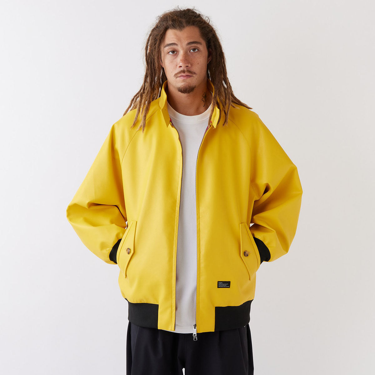 FAT FARACUTA エフエイティー ファラクータ F32610-JK01【メンズ リブブルゾン レザーブルゾン ジップジャケット ショート丈 アウター 秋冬 26SS】