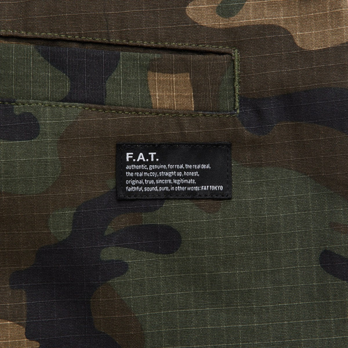 FAT WOODBEE エフエイティー ウッドビー F32610-PN30【メンズ ワイドパンツ カーゴパンツ テーパードパンツ リップストップ カモフラパンツ 26SS】