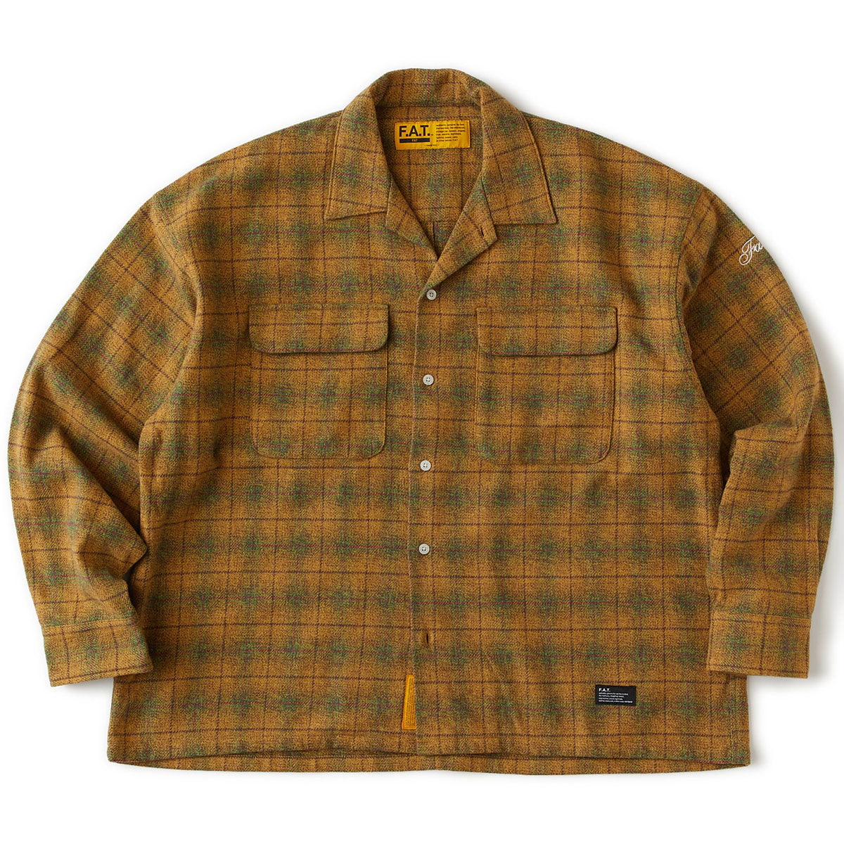 FAT HEATHERCROP エフエイティー ヘザークロップ F32610-SH01【メンズ ネルシャツ ワークシャツ チェックシャツ ビッグシルエット 厚手 26SS】