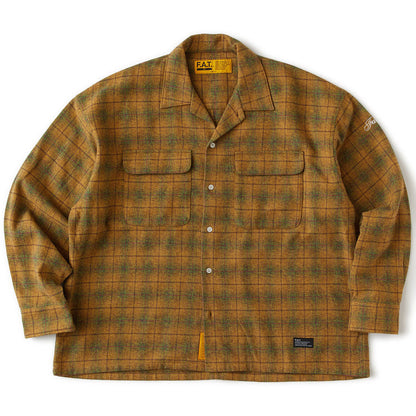 FAT HEATHERCROP エフエイティー ヘザークロップ F32610-SH01【メンズ ネルシャツ ワークシャツ チェックシャツ ビッグシルエット 厚手 26SS】