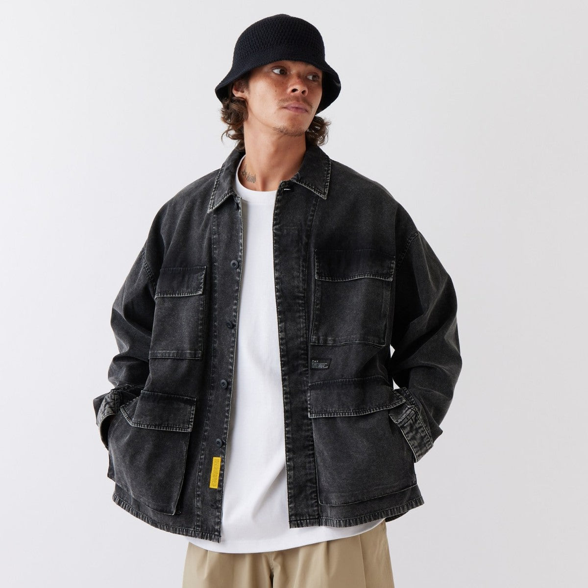 FAT F.D.U. エフエイティー F.D.U. F32610-SH06【メンズ ミリタリーシャツ ビッグシルエット 26SS】