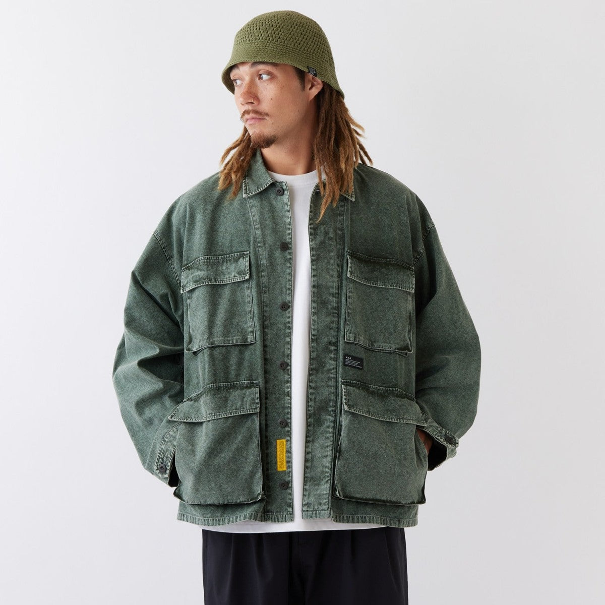 FAT F.D.U. エフエイティー F.D.U. F32610-SH06【メンズ ミリタリーシャツ ビッグシルエット 26SS】