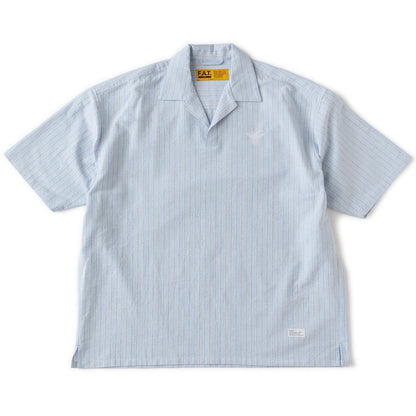 FAT OXOVER エフエイティー オックスオーバー F32610-SH21【メンズ ストライプ 半袖 BIGシルエット 26SS】
