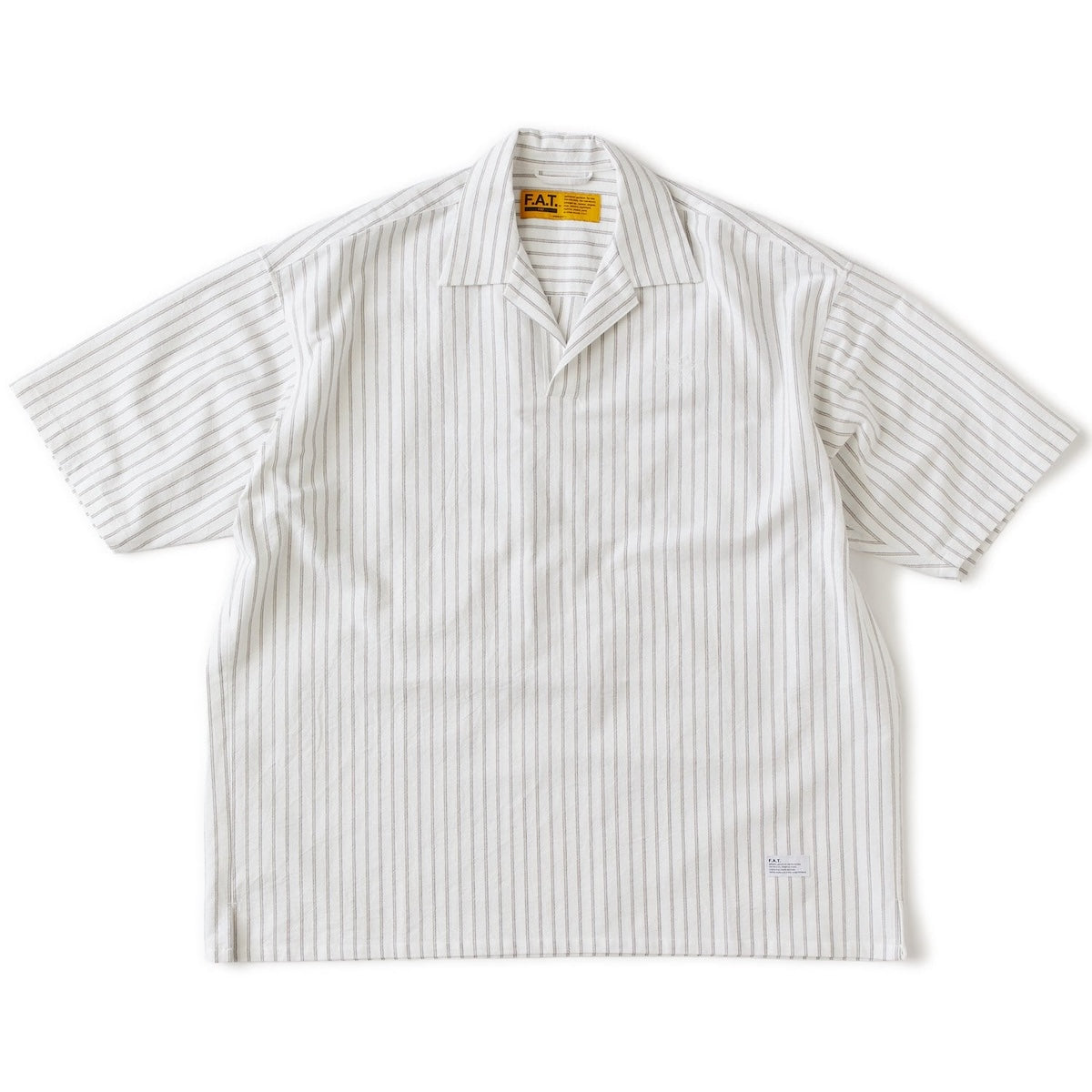 FAT OXOVER エフエイティー オックスオーバー F32610-SH21【メンズ ストライプ 半袖 BIGシルエット 26SS】