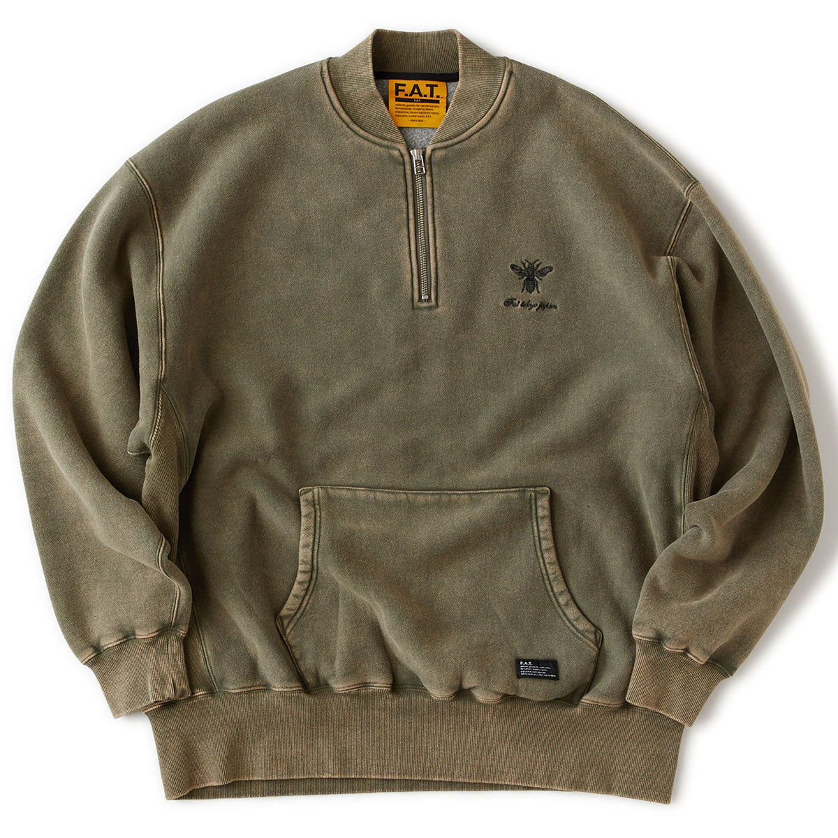 FAT FACID.HALF エフエイティー ファシッド.ハーフ F32610-SW09【メンズ ハーフジップ スウェット トレーナー 裏毛 26SS】