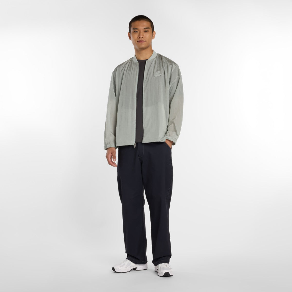 New Balance 大谷翔平 Signature Crinkle Nylon Jacket ニューバランス 大谷翔平シグネチャークリンクルナイロンジャケット MJ61T0G【メンズ ナイロンジャケット 軽量アウター リラックスフィット デイリーユース 26SS】