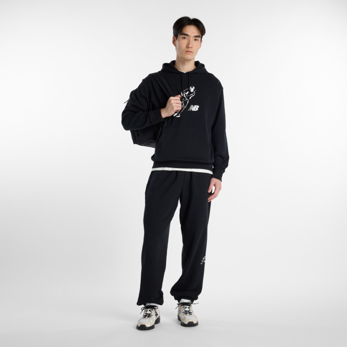 New Balance 大谷翔平 Always On Logo Hoodie ニューバランス 大谷翔平オールウェイズオンロゴフーディ MT6180F【メンズ フーディ リラックスフィット コットン素材 26SS】