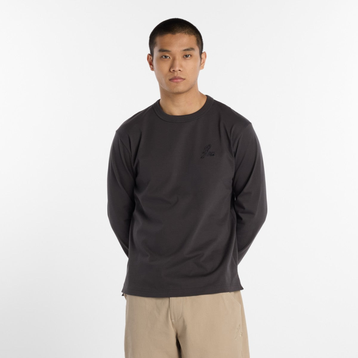 New Balance 大谷翔平 Signature Heavyweight Long Sleeve T-Shirt ニューバランス 大谷翔平シグネチャーヘビーオンス長袖Tシャツ MT61035【メンズ クルーネック コットン素材 ヘビーウェイト 26SS】