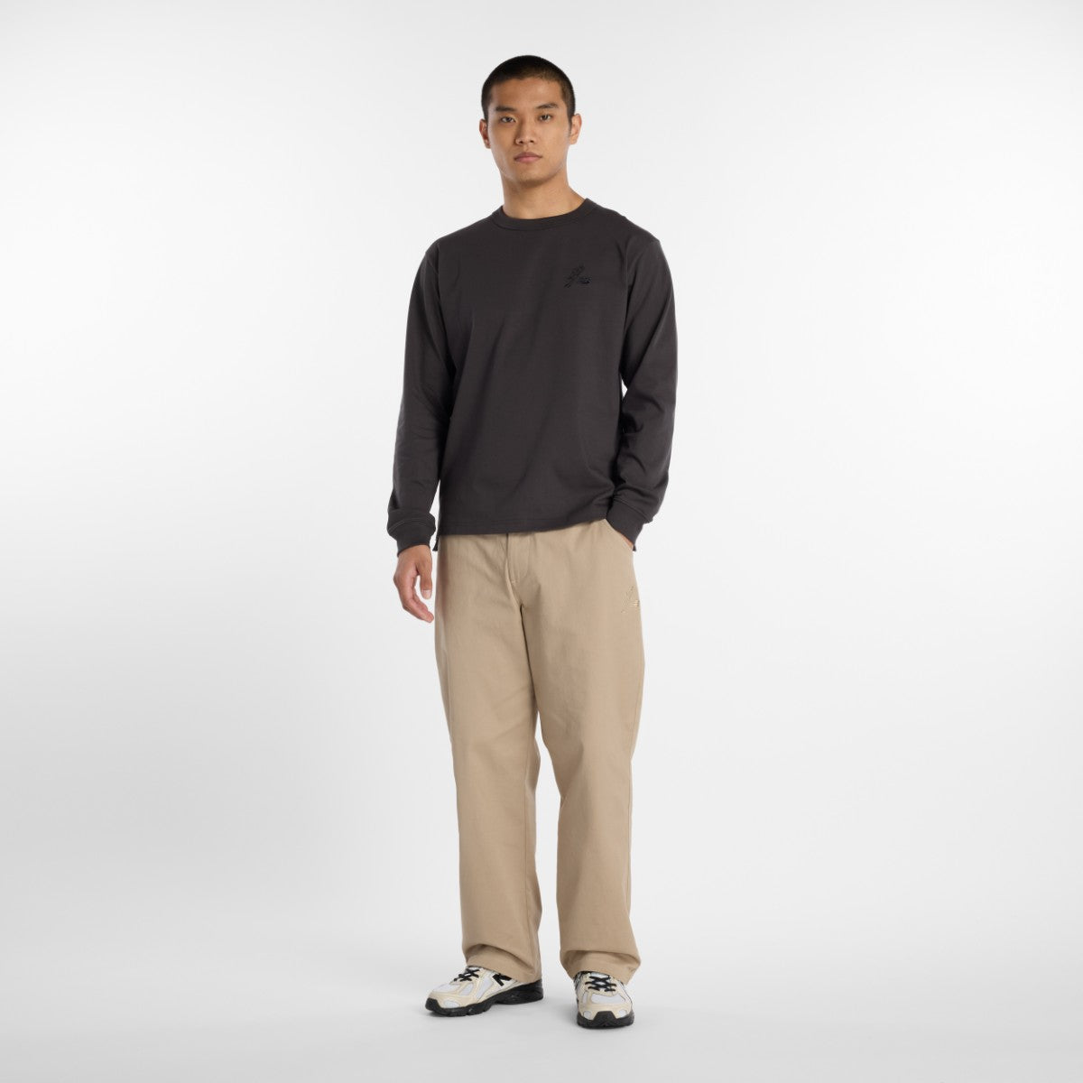 New Balance 大谷翔平 Signature Heavyweight Long Sleeve T-Shirt ニューバランス 大谷翔平シグネチャーヘビーオンス長袖Tシャツ MT61035【メンズ クルーネック コットン素材 ヘビーウェイト 26SS】