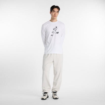 New Balance 大谷翔平 Always On Logo Long Sleeve T-Shirt ニューバランス 大谷翔平オールウェイズオンロゴ長袖Tシャツ MT6129G【メンズ 長袖 速乾素材 クルーネック コットンブレンド 26SS】