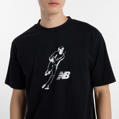 New Balance 大谷翔平 Always On Logo Short-Sleeve T-Shirt ニューバランス 大谷翔平オールウェイズオンロゴ半袖Tシャツ MT61V7X【メンズ 速乾素材 トレーニングウェア クルーネック コットンブレンド 26SS】