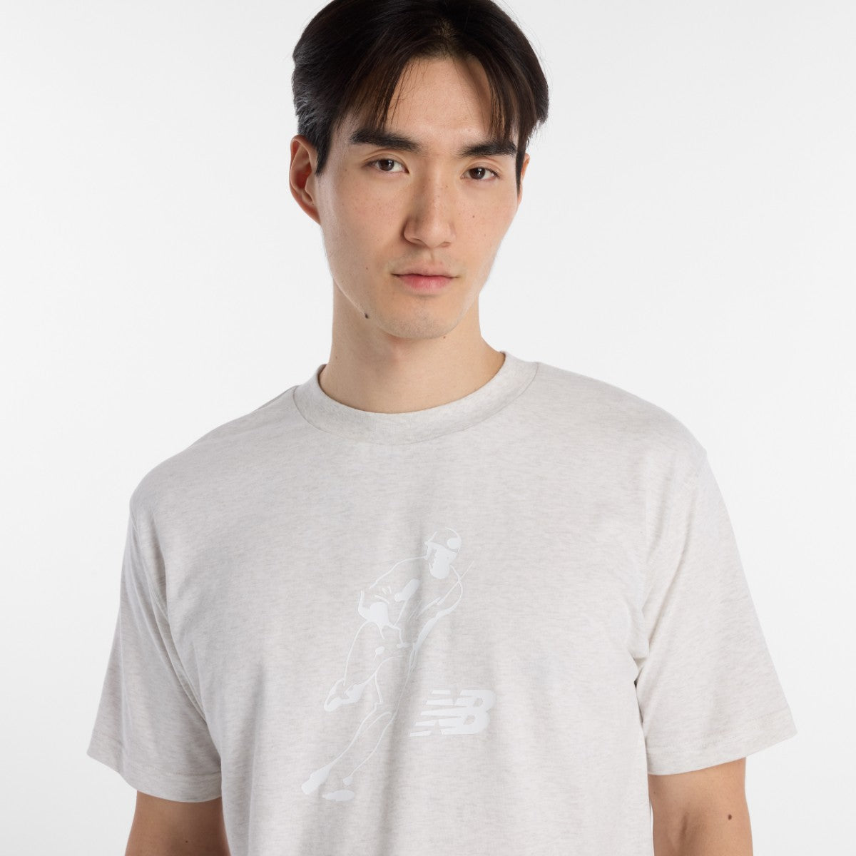 New Balance 大谷翔平 Always On Logo Short-Sleeve T-Shirt ニューバランス 大谷翔平オールウェイズオンロゴ半袖Tシャツ MT61V7X【メンズ 速乾素材 トレーニングウェア クルーネック コットンブレンド 26SS】