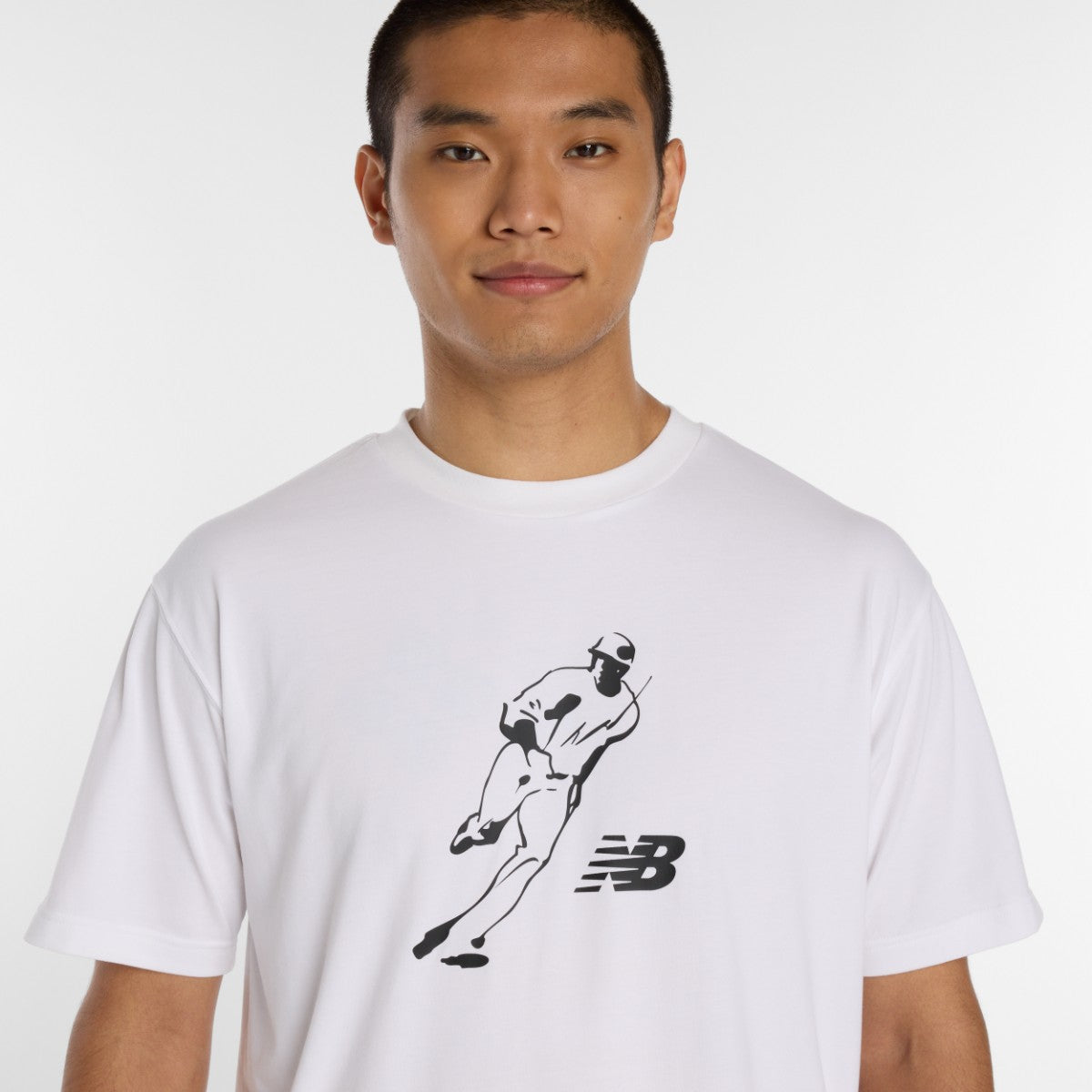 New Balance 大谷翔平 Always On Logo Short-Sleeve T-Shirt ニューバランス 大谷翔平オールウェイズオンロゴ半袖Tシャツ MT61V7X【メンズ 速乾素材 トレーニングウェア クルーネック コットンブレンド 26SS】