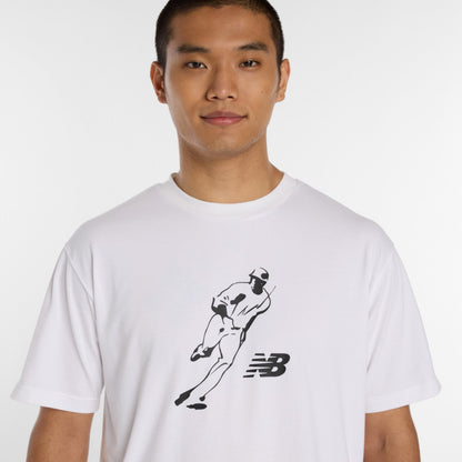 New Balance 大谷翔平 Always On Logo Short-Sleeve T-Shirt ニューバランス 大谷翔平オールウェイズオンロゴ半袖Tシャツ MT61V7X【メンズ 速乾素材 トレーニングウェア クルーネック コットンブレンド 26SS】