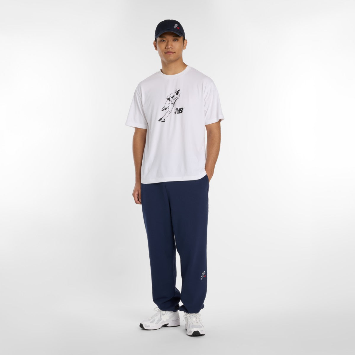 New Balance 大谷翔平 Always On Logo Short-Sleeve T-Shirt ニューバランス 大谷翔平オールウェイズオンロゴ半袖Tシャツ MT61V7X【メンズ 速乾素材 トレーニングウェア クルーネック コットンブレンド 26SS】