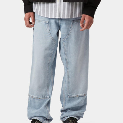 Carhartt WIP DOUBLE KNEE PANT - DENIM カーハートワークインプログレス ダブルニーパンツ - デニム I032699【メンズ ワークパンツ ダブルニー デニムパンツ メンズ ストレートパンツ 26SS】