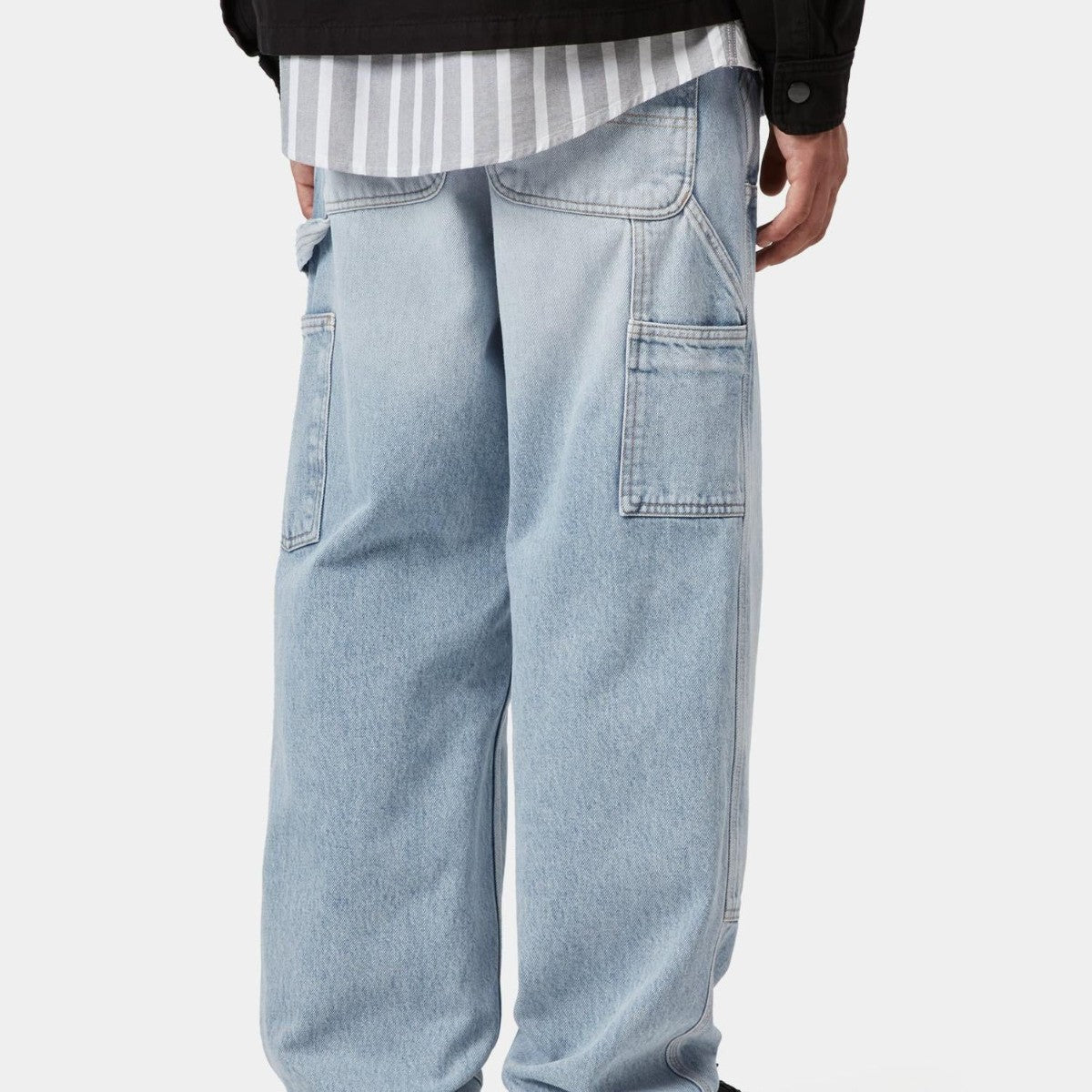 Carhartt WIP DOUBLE KNEE PANT - DENIM カーハートワークインプログレス ダブルニーパンツ - デニム I032699【メンズ ワークパンツ ダブルニー デニムパンツ メンズ ストレートパンツ 26SS】
