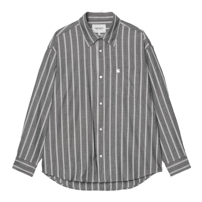 Carhartt WIP BEALE STRIPE SHIRT カーハートワークインプログレス ビール ストライプ シャツ I036201【メンズ コットン素材 ストライプ柄 長袖 ルーズフィット 26SS】