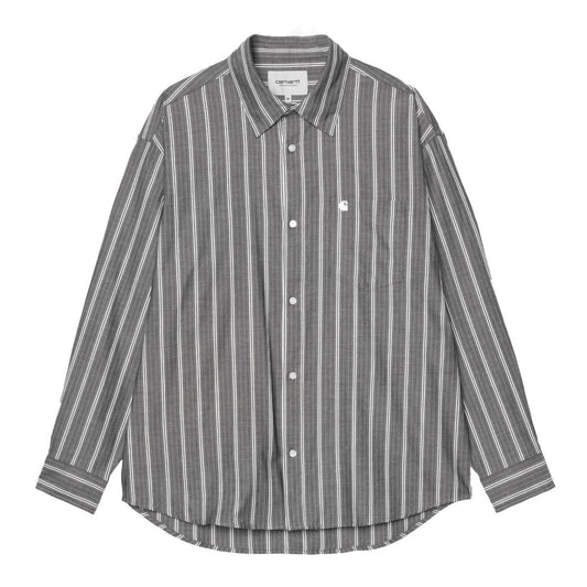 Carhartt WIP BEALE STRIPE SHIRT カーハートワークインプログレス ビール ストライプ シャツ I036201【メンズ コットン素材 ストライプ柄 長袖 ルーズフィット 26SS】