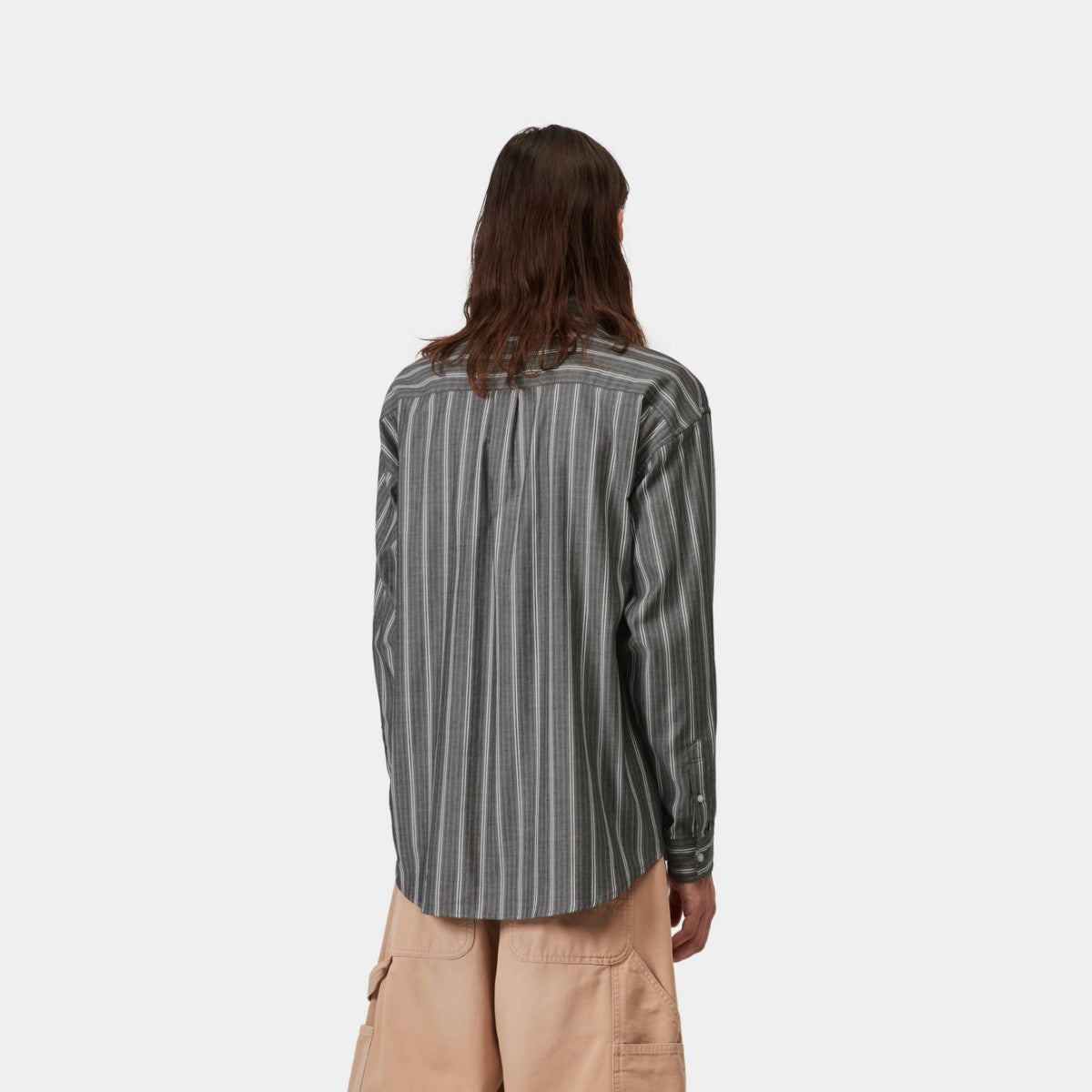 Carhartt WIP BEALE STRIPE SHIRT カーハートワークインプログレス ビール ストライプ シャツ I036201【メンズ コットン素材 ストライプ柄 長袖 ルーズフィット 26SS】