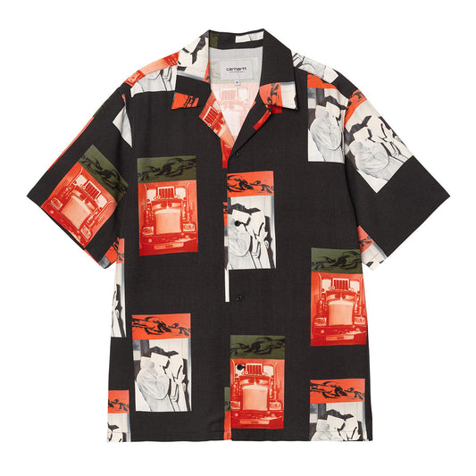 Carhartt WIP S/S SEAN HAMILTON SHIRT カーハートワークインプログレス ショートスリーブ ショーン ハミルトン シャツ I036290【メンズ 半袖シャツ 開襟シャツ ルーズフィットシャツ 総柄シャツ 26SS】
