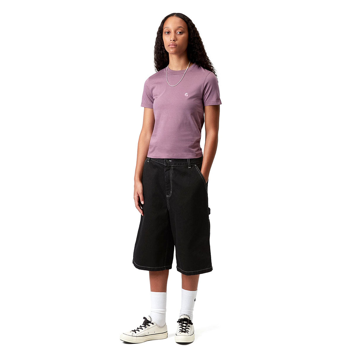 Carhartt WIP WOMEN'S S/S LUCA T-SHIRT カーハートワークインプログレス ウィメンズショートスリーブルカTシャツ I036365【レディース オーガニックコットン ジャージーTシャツ スリムフィット レディースTシャツ 26SS】