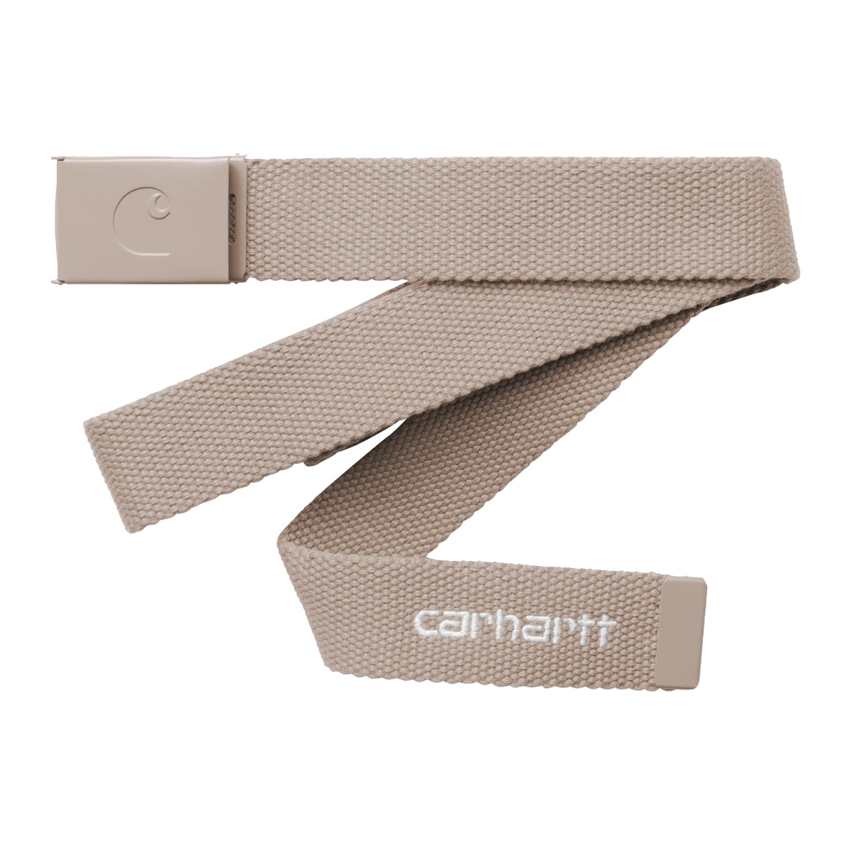 Carhartt WIP C-LOGO BELT TONAL カーハートワークインプログレス シーロゴ ベルト トーナル I035415【メンズ ニッケルフリー クリップメタルバックル スクリプト刺繍 26SS】