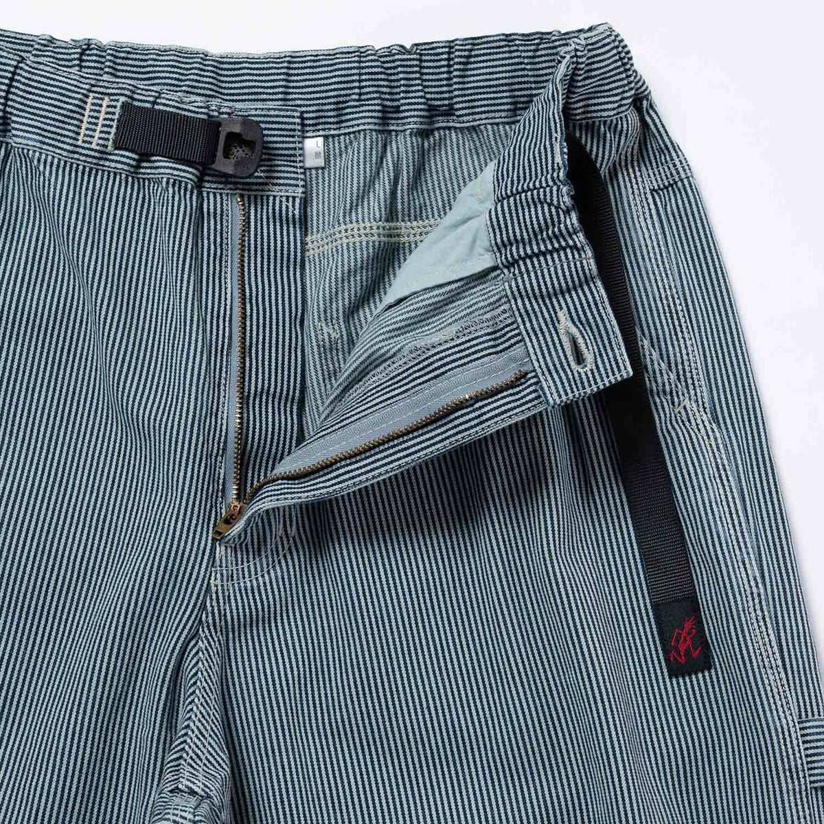 Gramicci OVERDYED HICKORY WORK PANT グラミチ オーバーダイヒッコリーワークパンツ G6SM-P010【メンズ ワークパンツ ストライプ 製品染め 26SS】