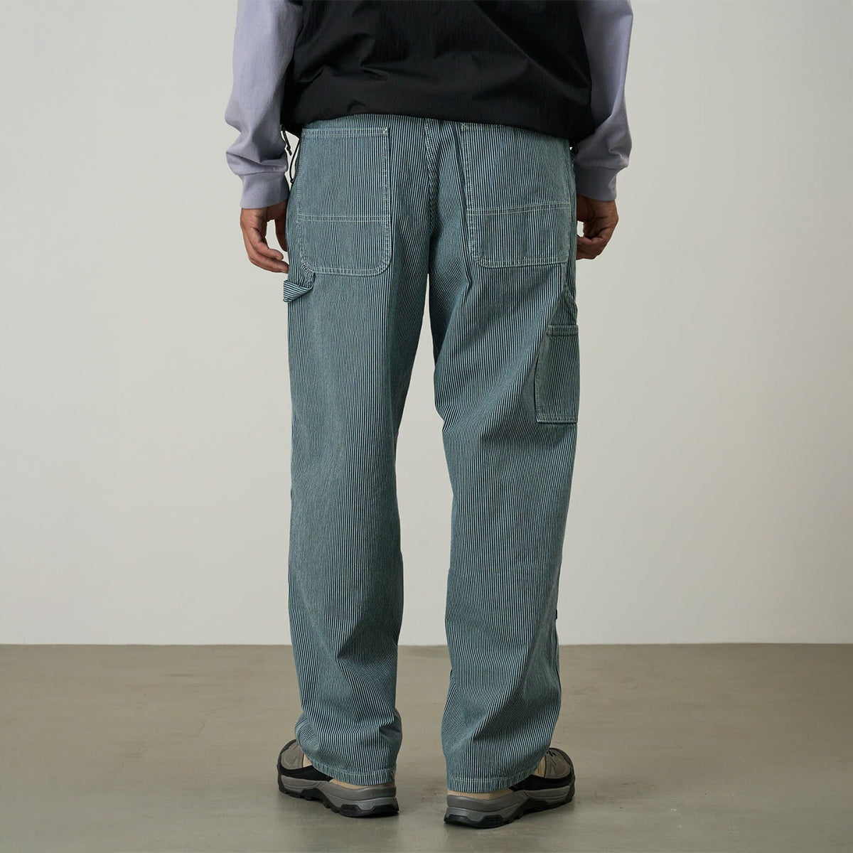 Gramicci OVERDYED HICKORY WORK PANT グラミチ オーバーダイヒッコリーワークパンツ G6SM-P010【メンズ ワークパンツ ストライプ 製品染め 26SS】