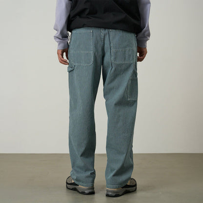 Gramicci OVERDYED HICKORY WORK PANT グラミチ オーバーダイヒッコリーワークパンツ G6SM-P010【メンズ ワークパンツ ストライプ 製品染め 26SS】