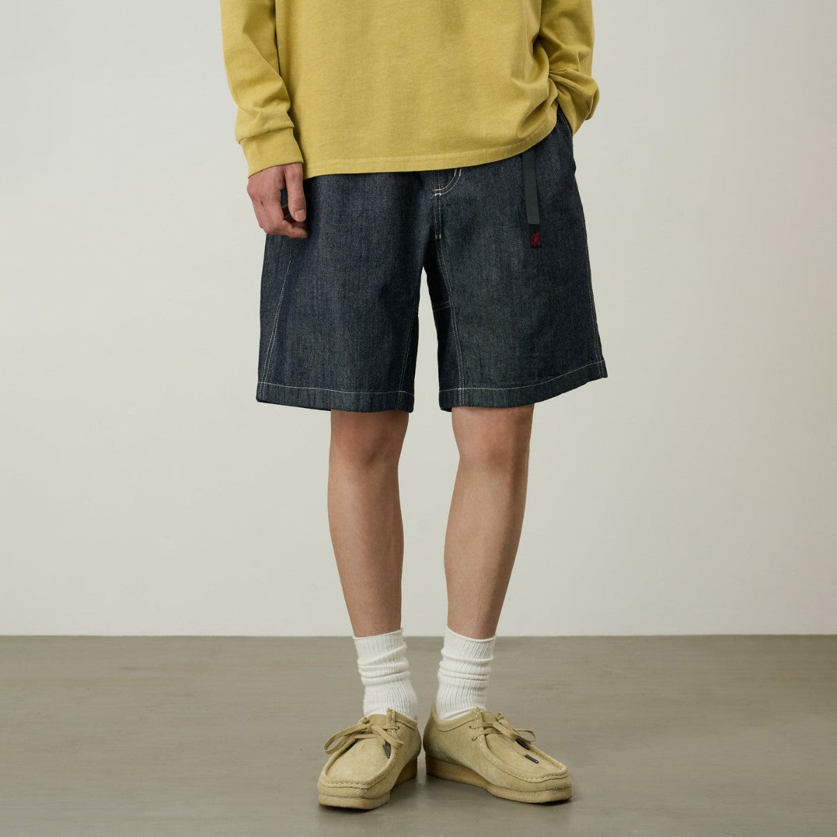 Gramicci JAPANESE CHAMBRAY SHORT グラミチ ジャパニーズ シャンブレー ショーツ G6SM-P013【メンズ デニム素材 ハーフパンツ 26SS】