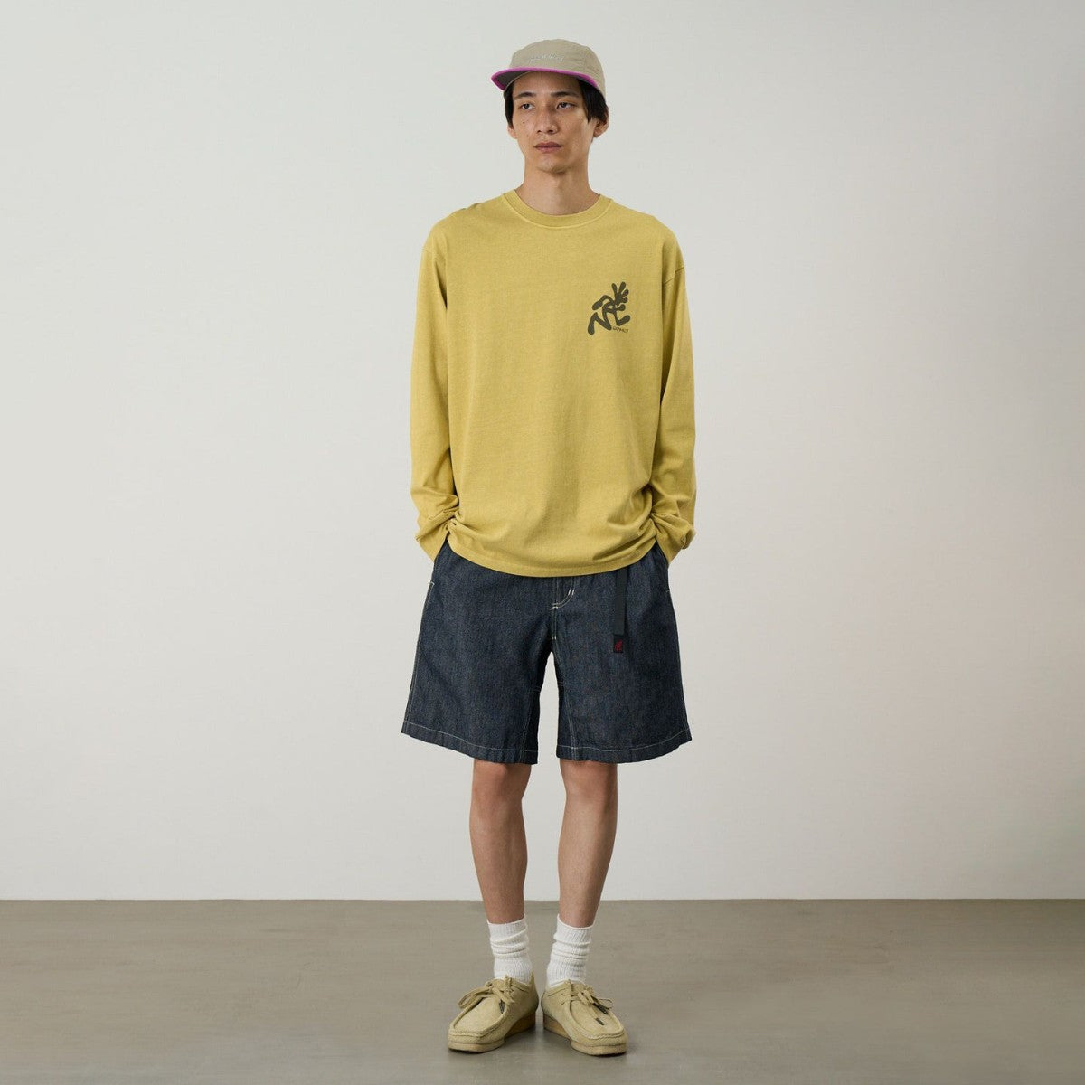 Gramicci JAPANESE CHAMBRAY SHORT グラミチ ジャパニーズ シャンブレー ショーツ G6SM-P013【メンズ デニム素材 ハーフパンツ 26SS】