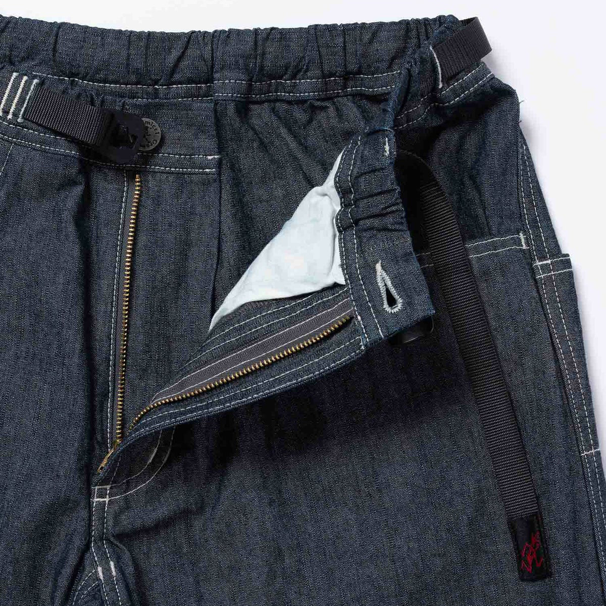 Gramicci JAPANESE CHAMBRAY ROCK SLIDE PANT グラミチ ジャパニーズシャンブレーロックスライドパンツ G6SM-P014【メンズ コットン素材 パッチポケット 26SS】