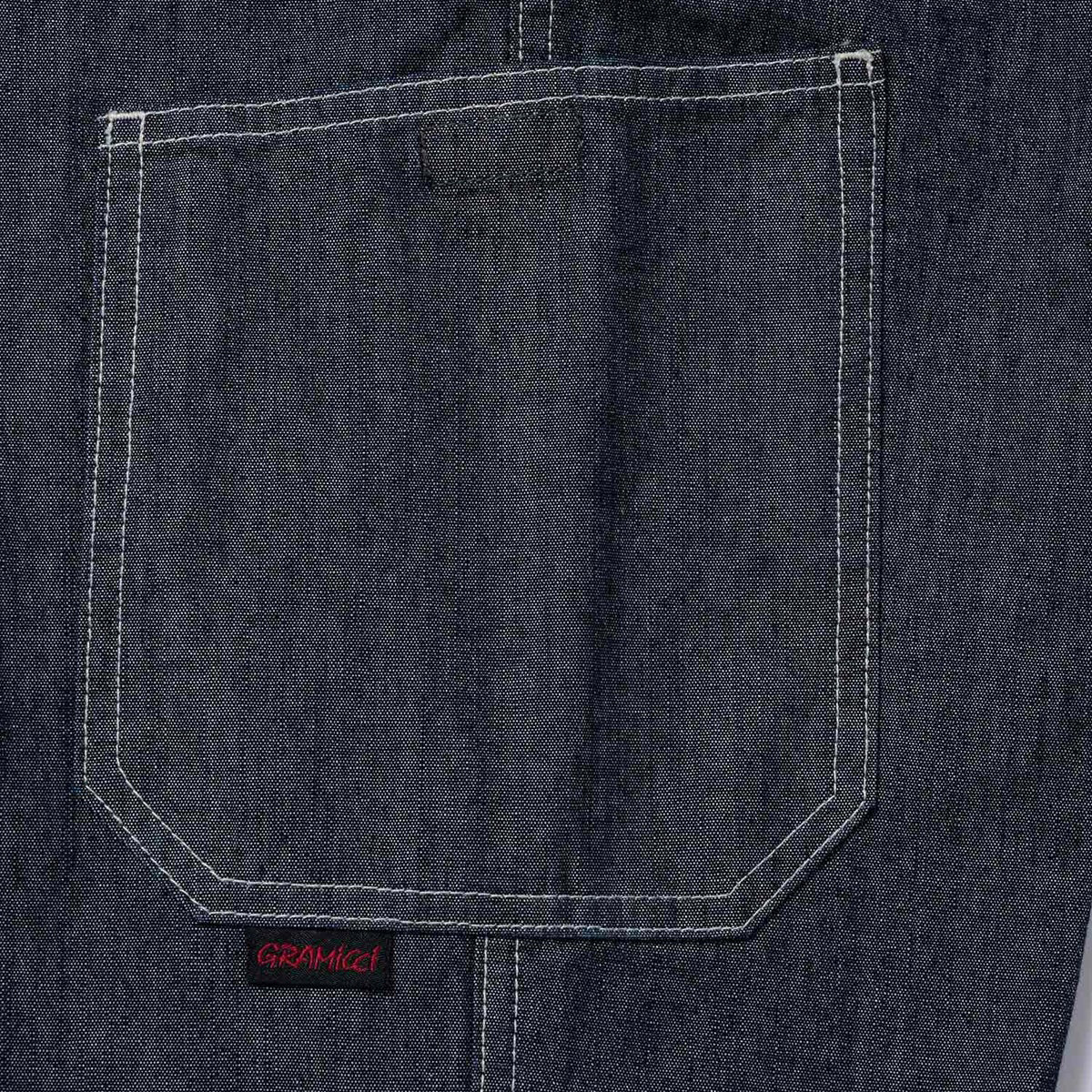 Gramicci JAPANESE CHAMBRAY ROCK SLIDE PANT グラミチ ジャパニーズシャンブレーロックスライドパンツ G6SM-P014【メンズ コットン素材 パッチポケット 26SS】