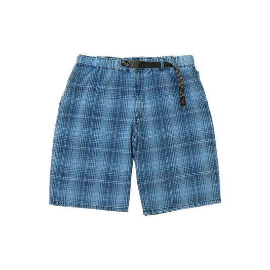 Gramicci LAGOON SHORT DENIM PLAID グラミチ ラグーン ショーツ デニム プレイド G6SM-P023【メンズ チェック柄 ハーフパンツ 26SS】