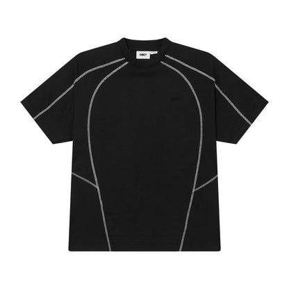 OBEY OBEY CONTRAST STITCH TEE オベイ オベイ コントラスト ステッチ ティー 131080381【メンズ コットン素材 刺繍 リブネック 26SS】