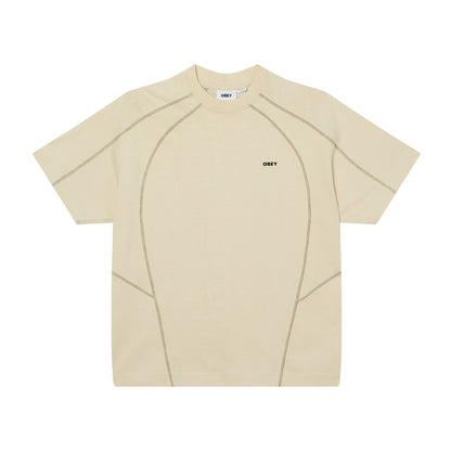 OBEY OBEY CONTRAST STITCH TEE オベイ オベイ コントラスト ステッチ ティー 131080381【メンズ コットン素材 刺繍 リブネック 26SS】