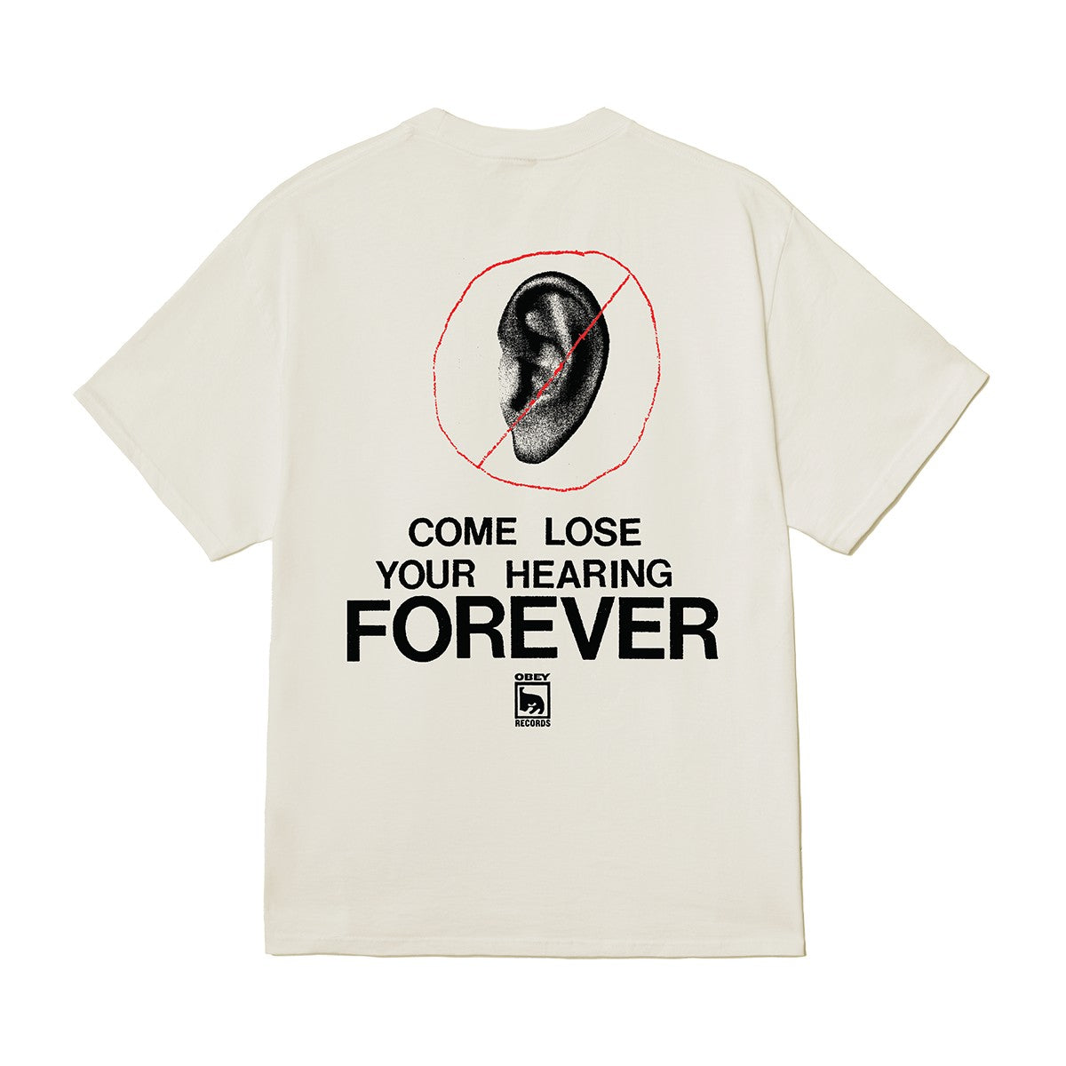 OBEY OBEY COME LOSE YOUR HEARING オベイ オベイ カム ルーズ ユア ヒアリング 165264354【メンズ コットン素材 グラフィック 半袖 26SS】