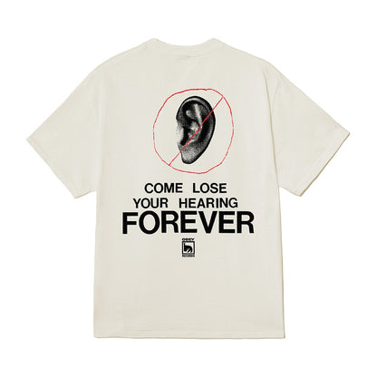 OBEY OBEY COME LOSE YOUR HEARING オベイ オベイ カム ルーズ ユア ヒアリング 165264354【メンズ コットン素材 グラフィック 半袖 26SS】