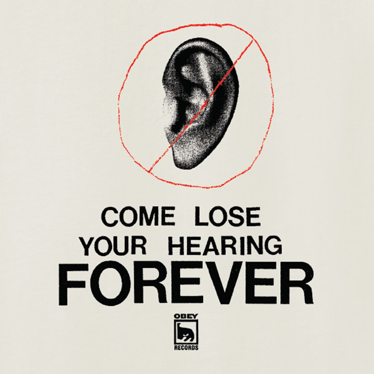 OBEY OBEY COME LOSE YOUR HEARING オベイ オベイ カム ルーズ ユア ヒアリング 165264354【メンズ コットン素材 グラフィック 半袖 26SS】