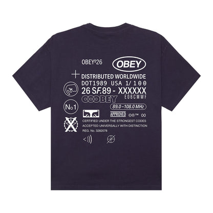OBEY OBEY CODE オベイ オベイ コード 167924337【メンズ コットン素材 グラフィック 半袖 26SS】