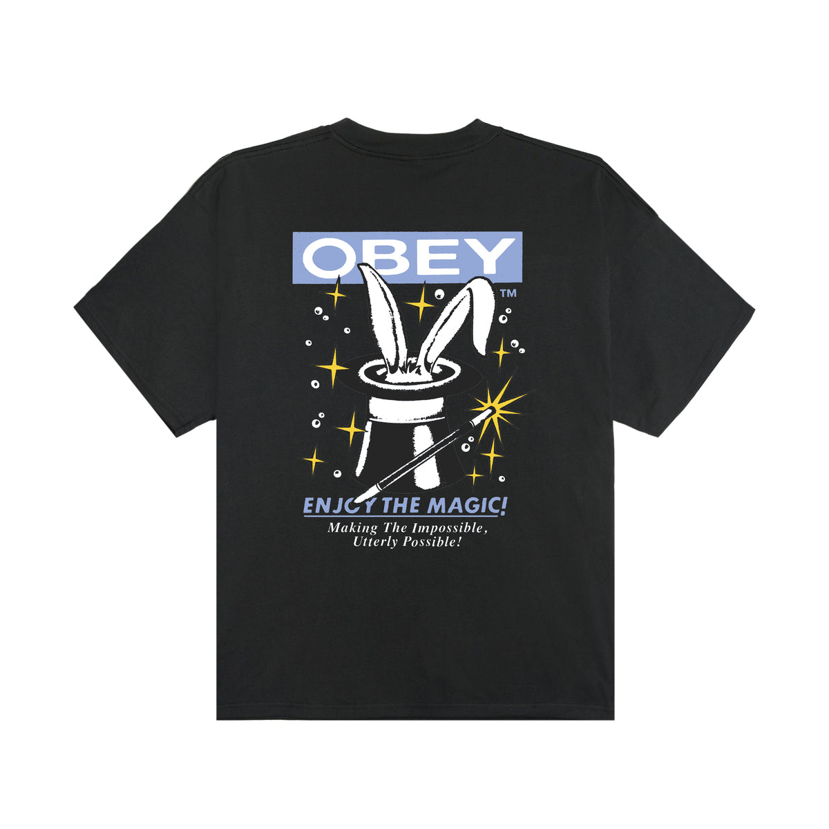 OBEY ENJOY THE MAGIC HEAVYWEIGHT T-SHIRT オベイ エンジョイ ザ マジック ヘビーウェイトTシャツ 168024381【メンズ 半袖 コットン素材 グラフィック 26SS】