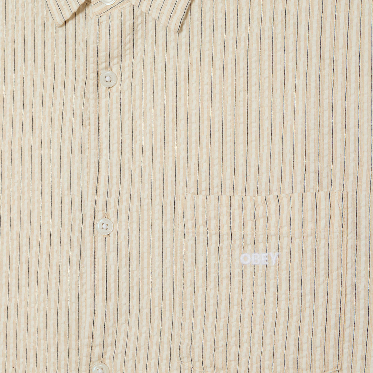 OBEY ALAN SS SHIRT オベイ アラン ショートスリーブ シャツ 181210453【メンズ コットン100％ ストレートヘム 快適な着心地 26SS】