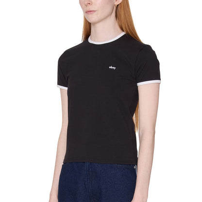 OBEY DUVALL RINGER SS オベイ デュバル リンガー SS 231080163【レディース コットン素材 フィットシルエット 半袖 26SS】