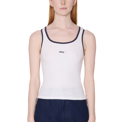 OBEY LOREN RIB TANK オベイ ローレン リブ タンク 234050152【レディース コットン素材 リブネック タンクトップ 26SS】